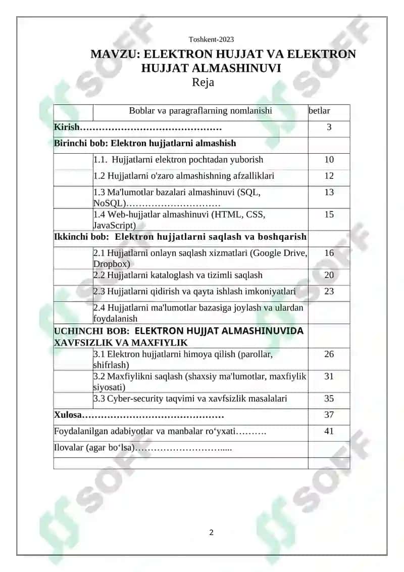 ELEKTRON HUJJAT VA ELEKTRON HUJJAT ALMASHINUVI 2