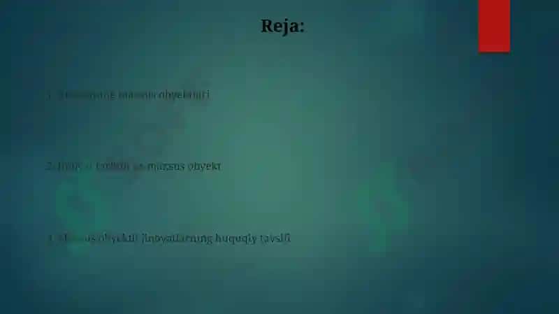 Jinoyatning maxsus predmeti 2