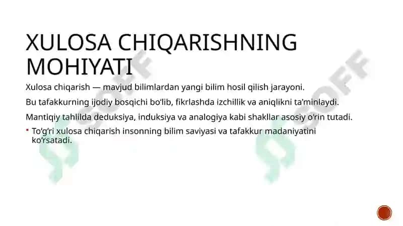 Xulosa chiqarish 2