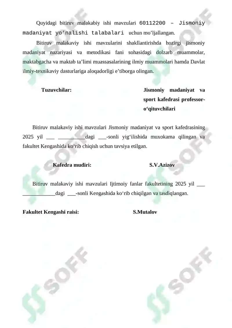 BITIRUV MALAKAVIY ISHLAR MAVZULARI 2