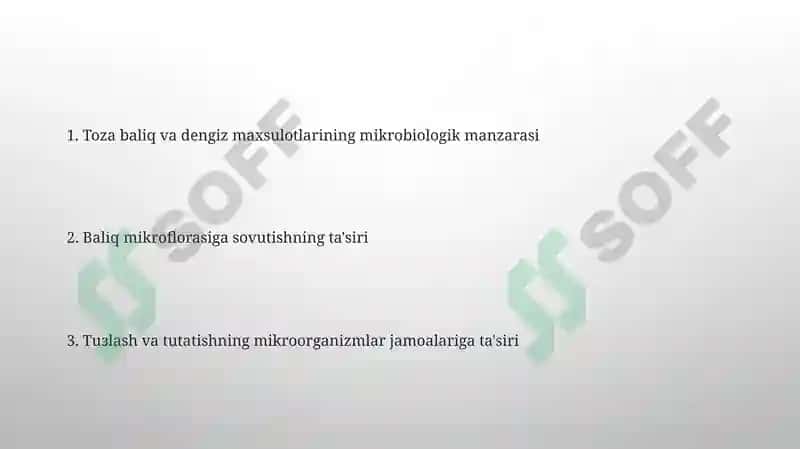Baliq va dengiz mahsulotlari mikrobiologiyasi 2