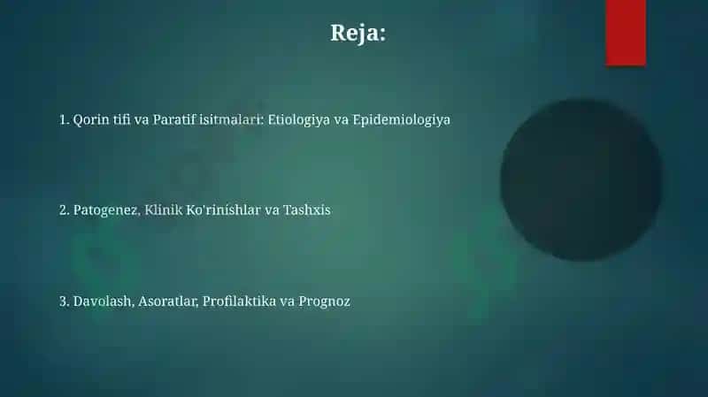 Qorin tifi va Paratif isitmalari: Etiologiya va Epidemiologiya 2