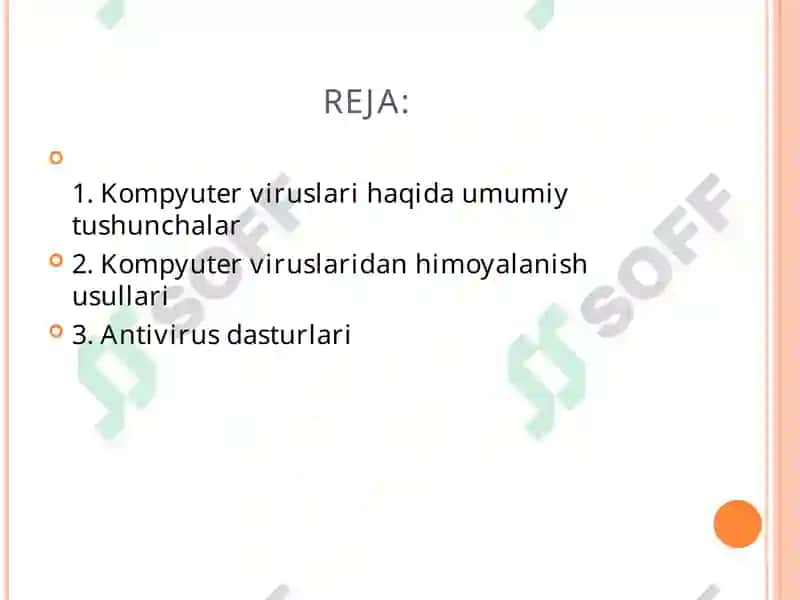 Virus va antivirus dasturi mavzusida 2