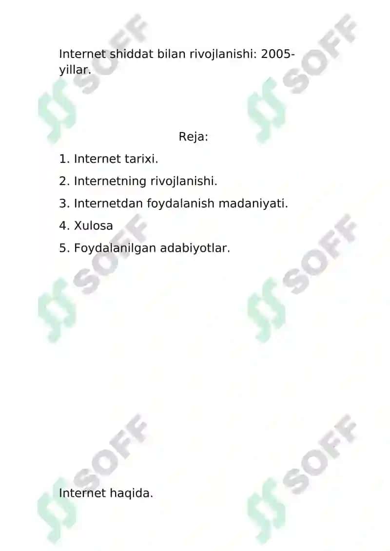 Internet shiddat bilan rivojlanishi: 2005-yillar 2