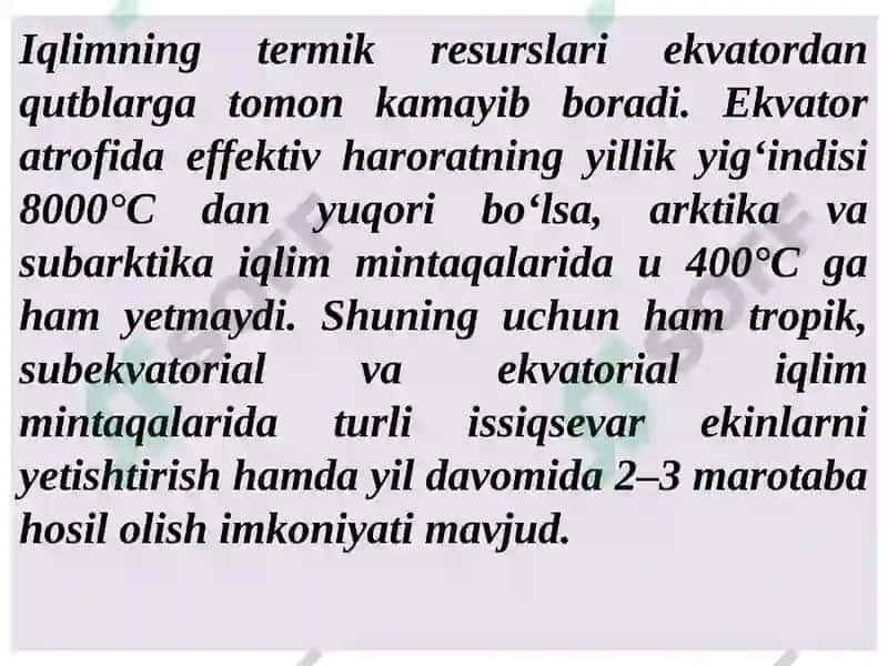 Tugamaydigan vatiklanadigan tabiiy resurslar geografiyasi 2