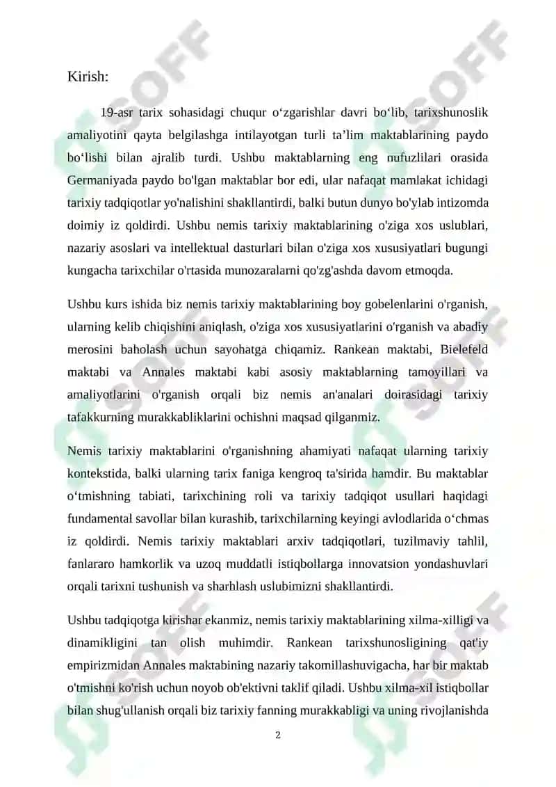 Germaniya tarixiy maktablarining o'ziga xos xususiyatlari 2