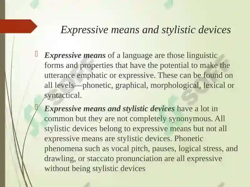 Expressive means and stylistic devices 2