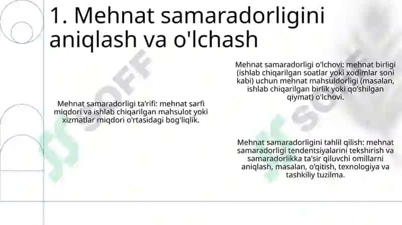 Mehnat Resurslaridan Foydalanish Samaradorligining Tahlili 2