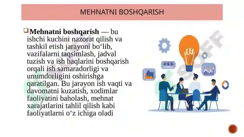 Mehnatni boshqarish usullari 2