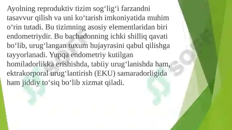 yupqa endometriy ginikalogiya, akusherlik 2