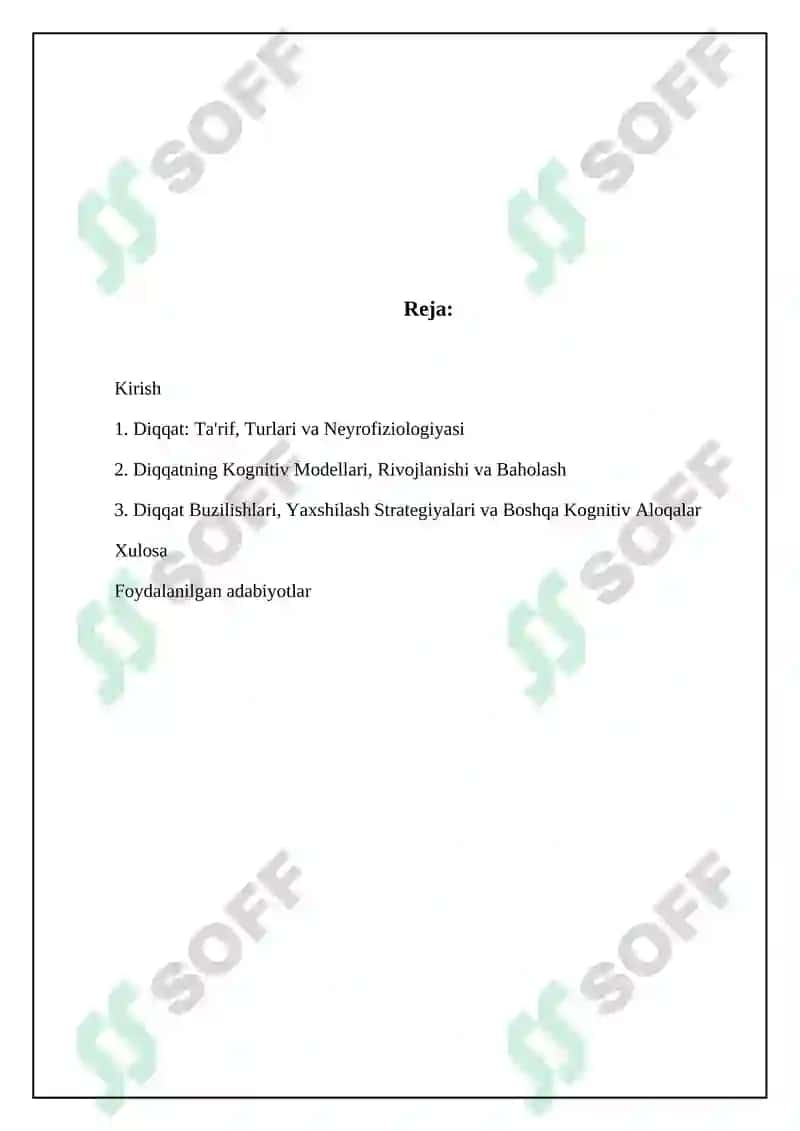 Diqqat: Ta'rif, Turlari va Neyrofiziologiyasi 2
