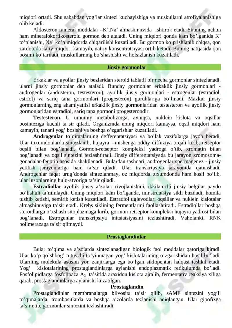 Steroid gormonlarning sportchi chidamkorligiga ta'siri 2