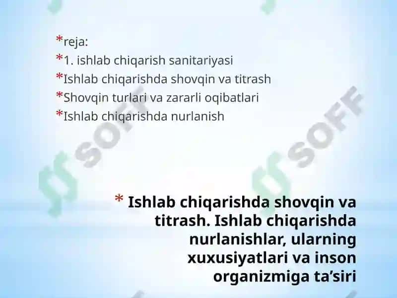 Ishlabchiqarishdashovqinvatitrash 2