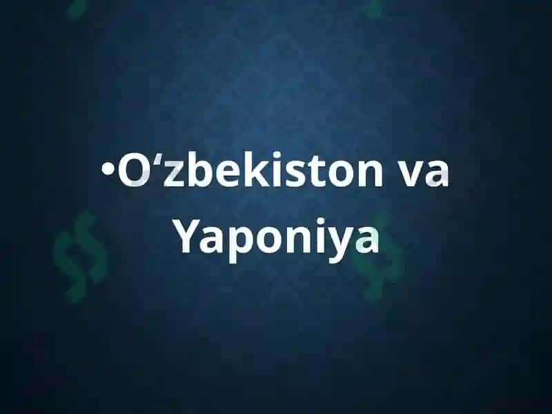 Yangi Oʻzbekiston va Yaponiya munosabatlari 2