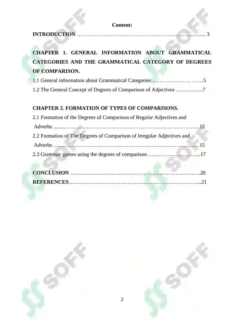 The Grammatical Category of Degrees of Comparison 2