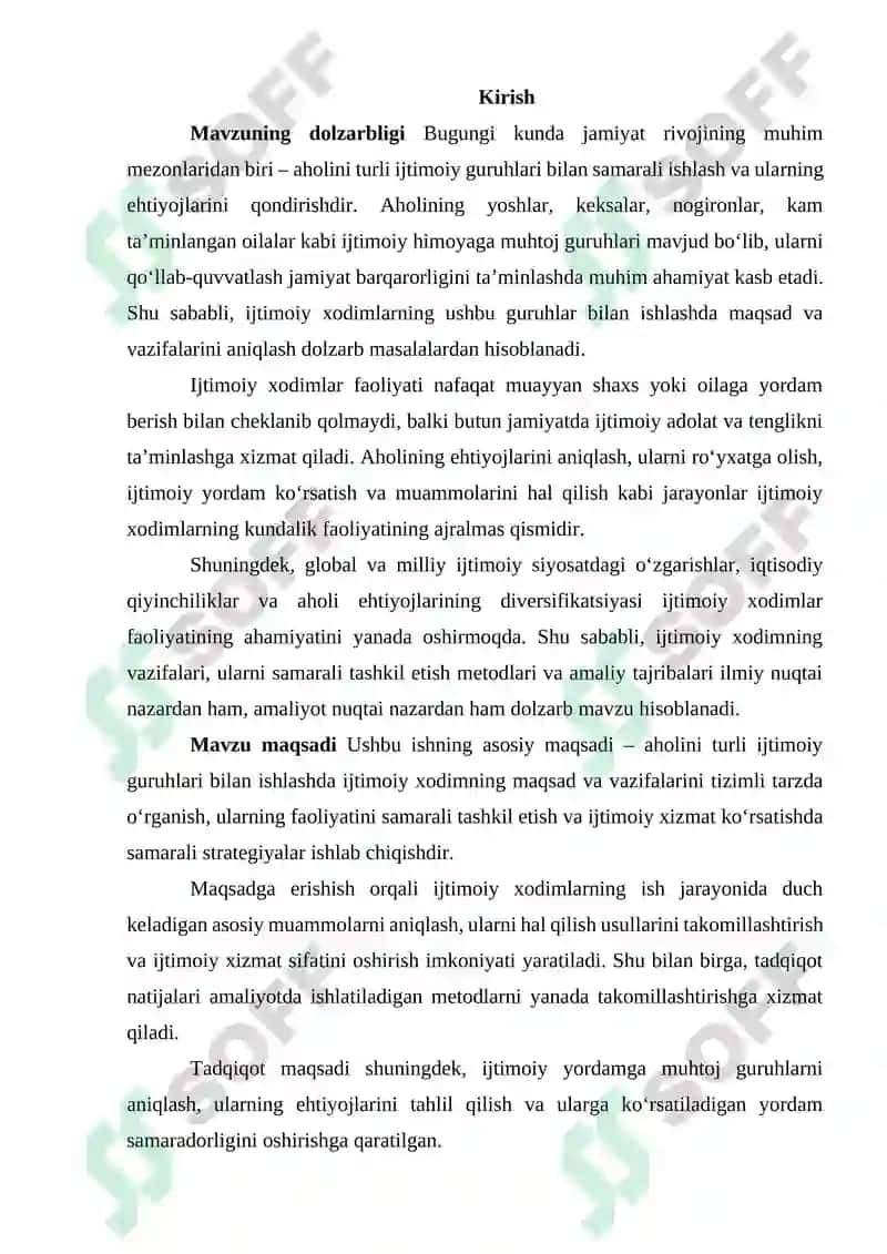 Aholini turli guruhlari bilan ishlashda ijtimoiy xodimning maqsad va vazifalari 2