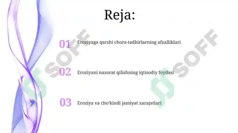 Eroziyaga qarshi kurashishning iqtisodiyot samaradorligi 2