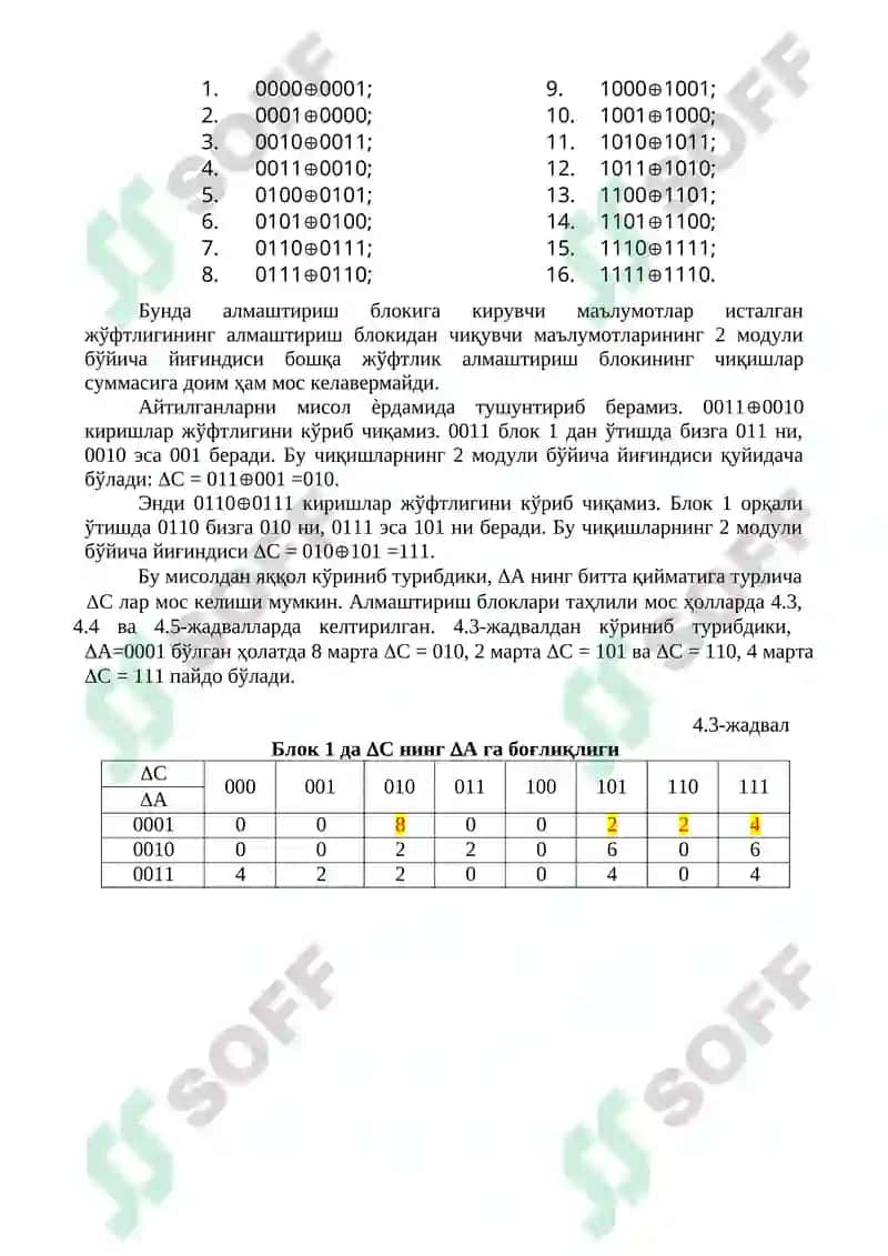 Дифференциал криптотаҳлилнинг амалиётда қўлланиши 2