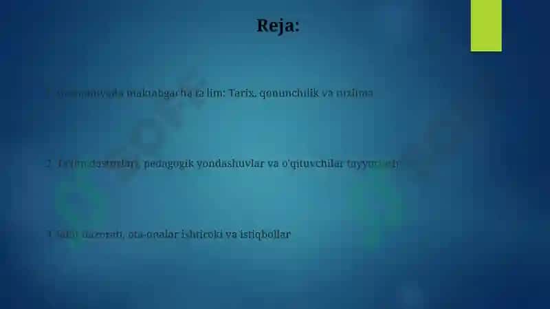Germaniyada maktabgacha ta'lim 2