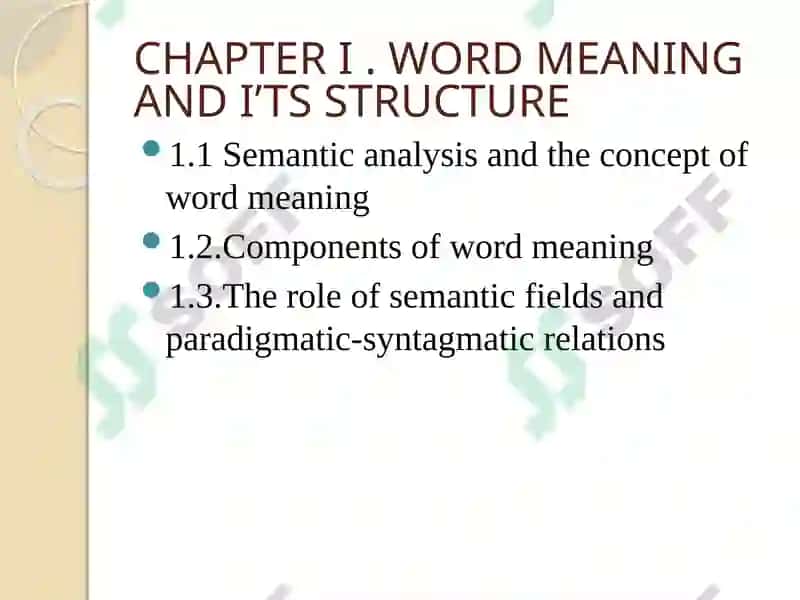 THE ROLE OF PARADIGMATICS AND SYNTAGMATICS IN STUDYING THE STRUCTURE OF WORD MEANING 2