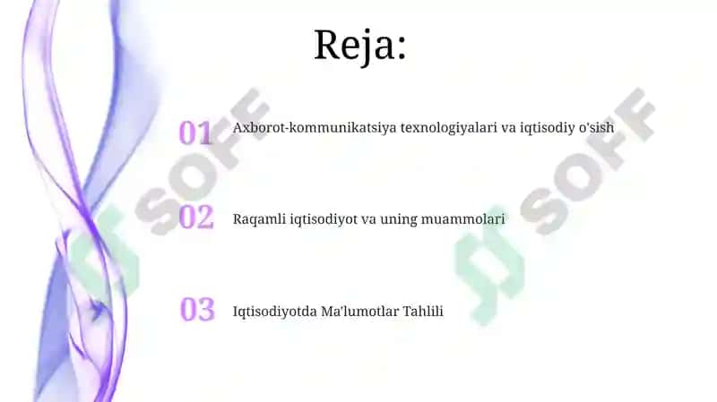 Axborot-kommunikatsiya texnologiyalari va iqtisodiy o'sish 2