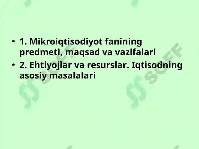 Mikroiqtisodiyot 2