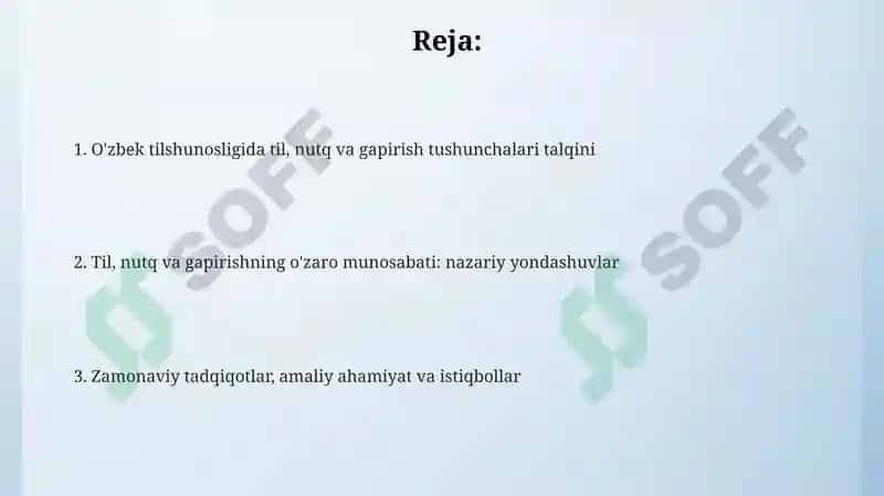 Til, Nutq va Gapirish Tushunchalarining Talqini 2