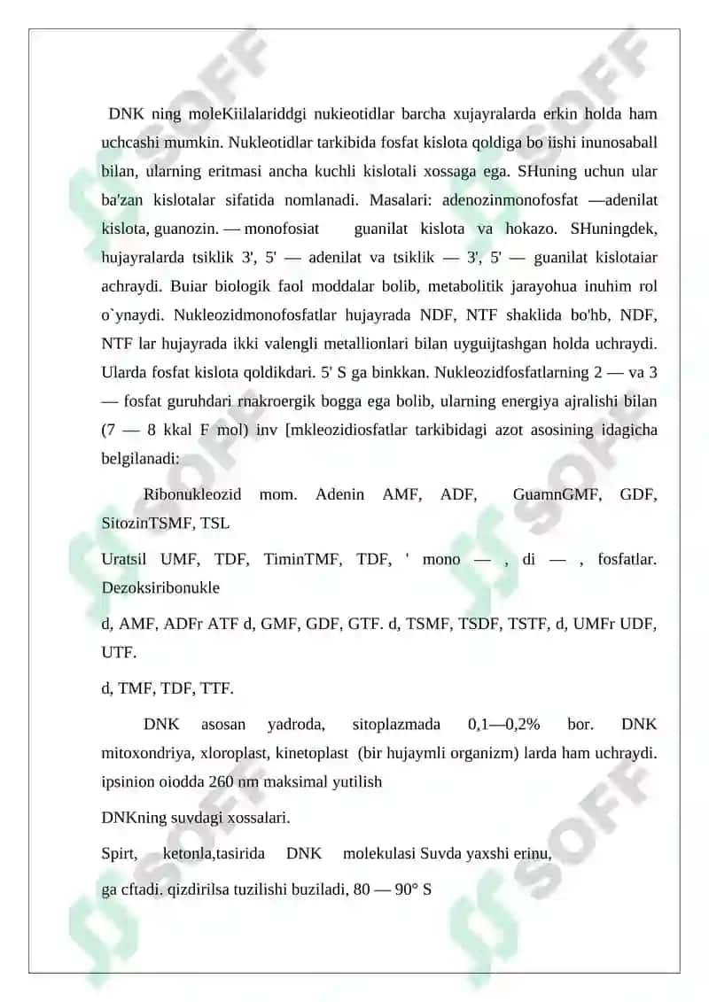 Hujayrada moddalar, energiya va ma’lumotlar o’qimi 2