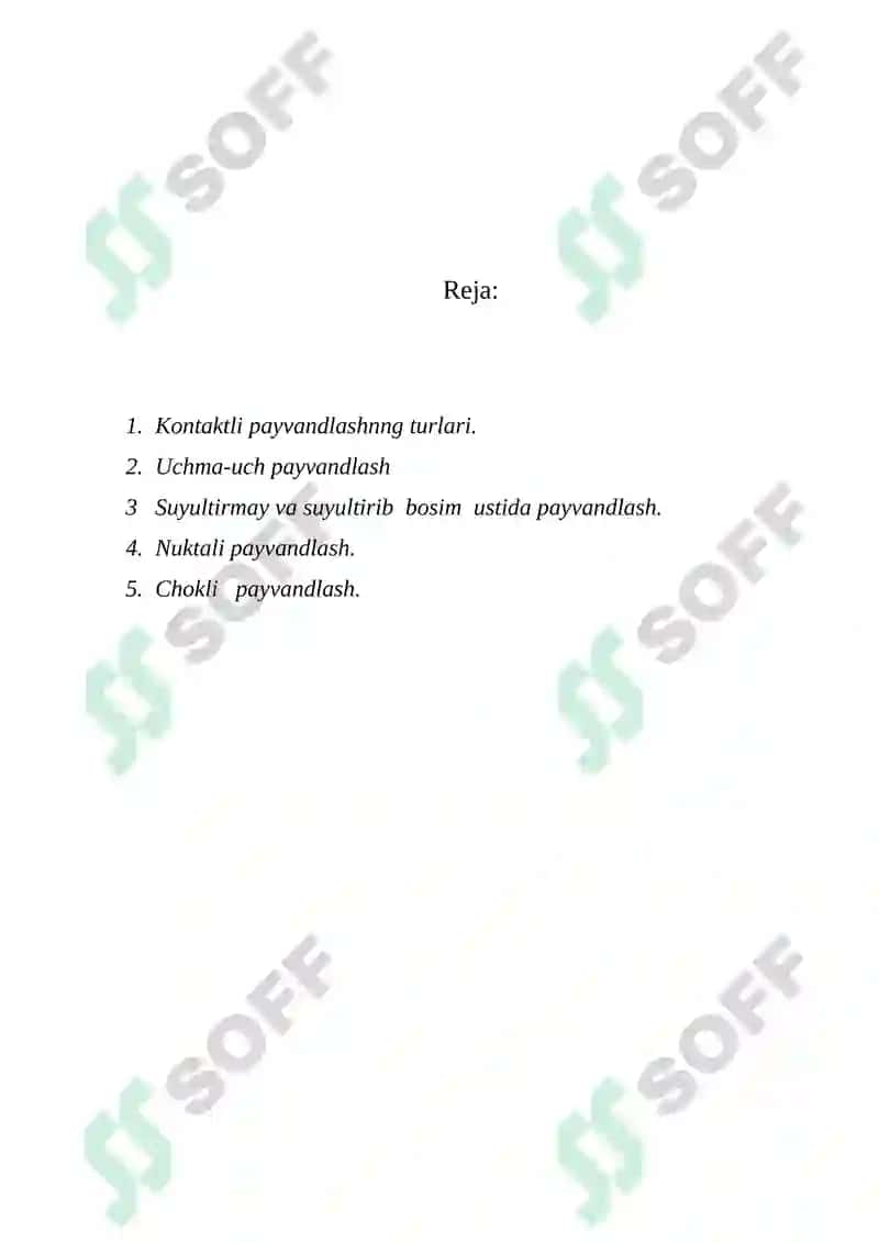 KONTAKTLI PAYVANDLASH QURILMALARI 2