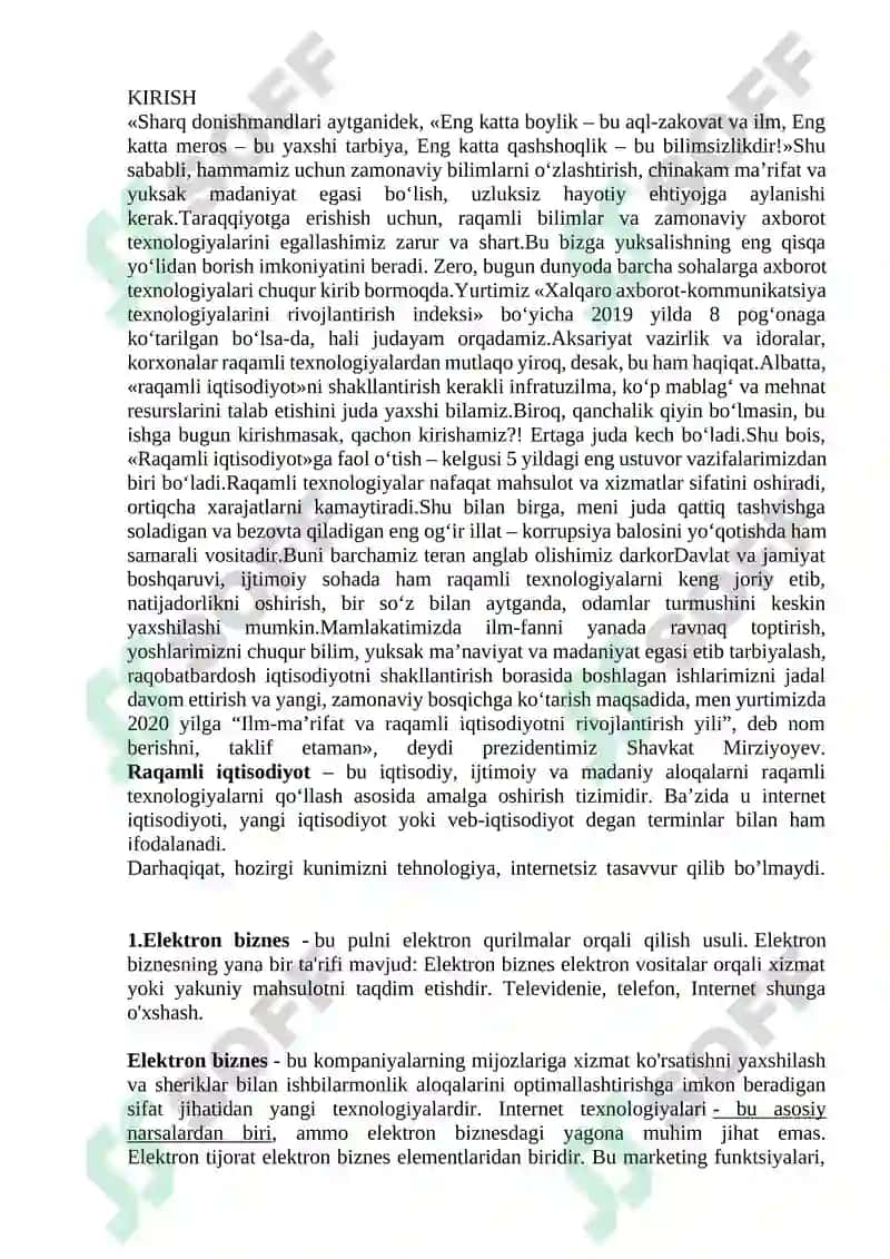 Elektron biznes va elektron tijorat 2