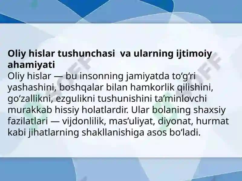 Maktabgacha yoshdagi oliy hislarning rivojlanishi 2