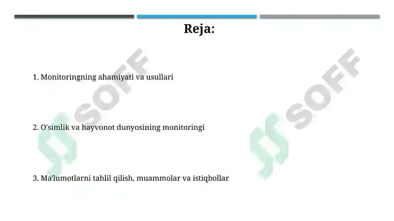 O'simliklar dunyosi va hayvanot olamini muhofazaqilishmonitoringi 2