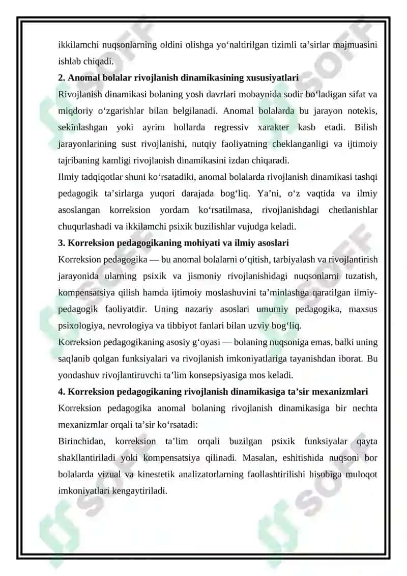 Anomal bolalarning rivojlanish dinamikasi 2