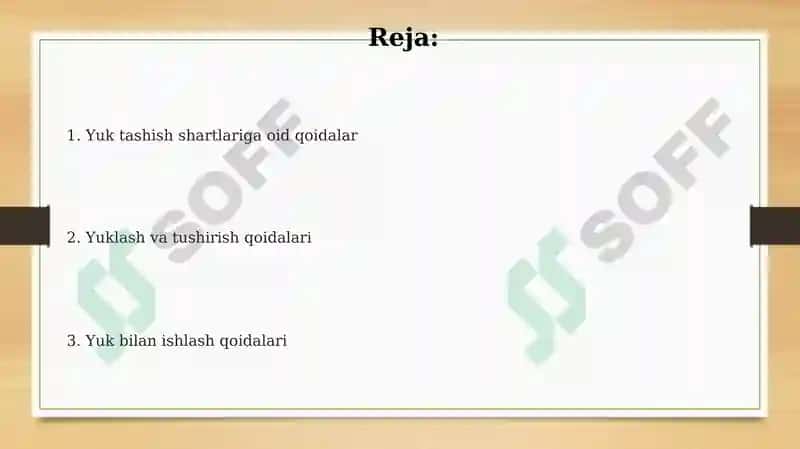 Yuk tashish shartlari 2
