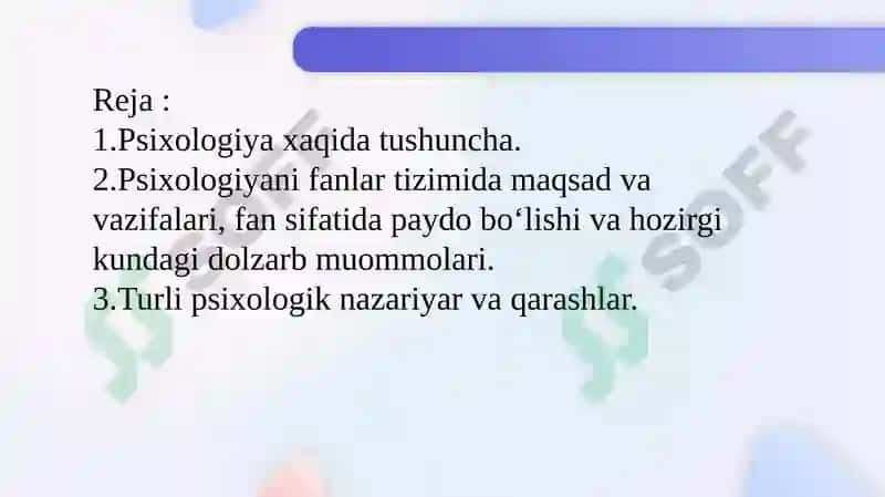 Psixologiya fan sifatida  Tibbiyotda psixologik bilimlarning ahamiyati. 2