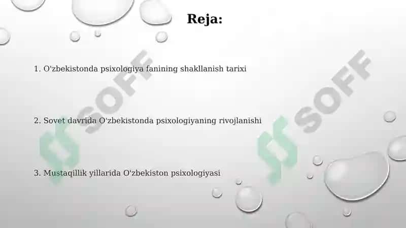 Oʻzbekistonda Psixologiya Fanining Rivojlanish Tarixi 2