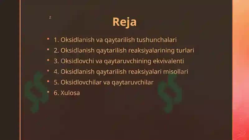 Oksidlanish-qaytarilish reaksiyalari 2