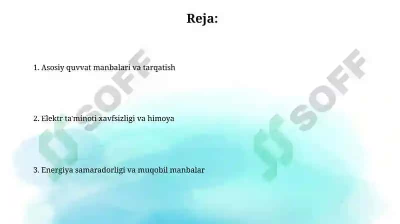 Turar joylar binolarining elektr ta’minoti tizimi 2