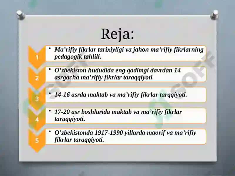 Pedagogik fikrlar taraqqiyoti va tarixiyligi – tayyor PPTX slayd (11 bet) 2