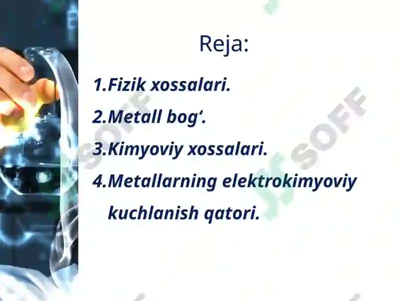 Metallarning fizika va kimyoviy xossalari 2
