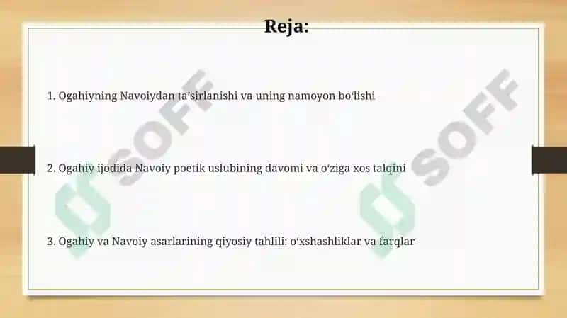 Ogahiy ijodida Navoiy an'analari 2