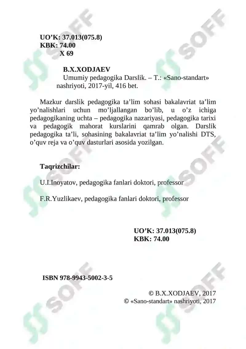 Umumiy pedagogika Darslik 2