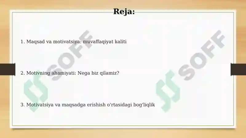 Maqsad va motivatsiya: muvaffaqiyat kaliti 2