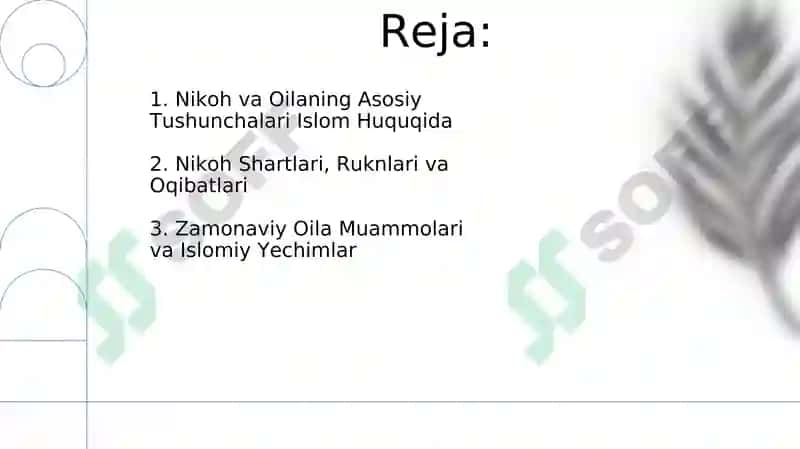 Islom huquqshunosligida oila, nikoh, tushunchalarini ta'riflash 2