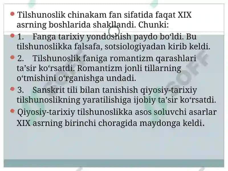 Tilshunoslik tarixidagi yoʼnalishlar va maktablar 2