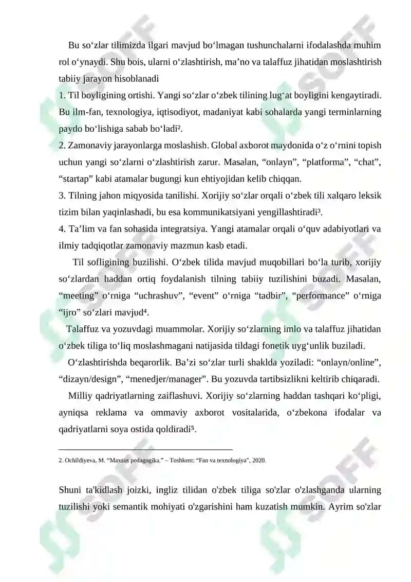 Xorijdan kirib kelayotgan soʻzlarning oʻzbek tiliga ijobiy va salbiy tomonlari 2