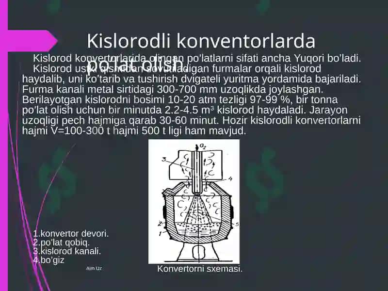 Kislоrоdli kоnvеrtоrlаrdаpo’lаtоlish 2
