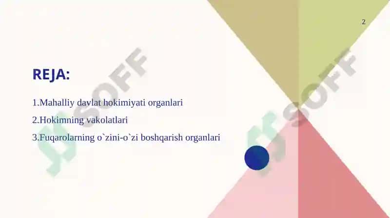 Mahalliy davlat hokimiyati organlari va fuqarolarning o'zini-o'ziboshqarish organlari 2