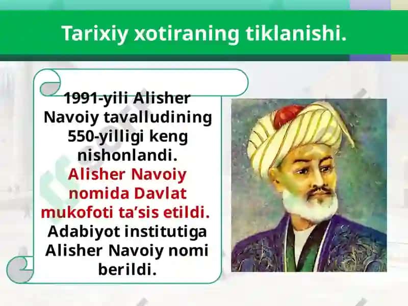 Alisher Navoiy haykali 2