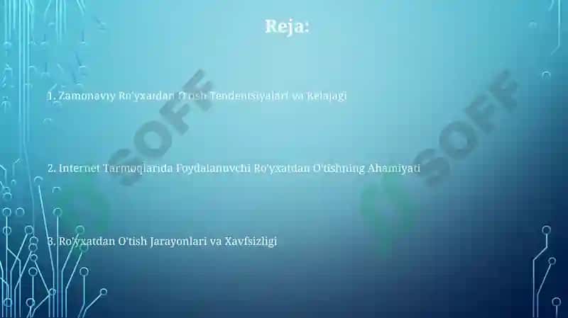 Zamonaviy Ro'yxatdan O'tish Tendentsiyalari va Kelajagi 2